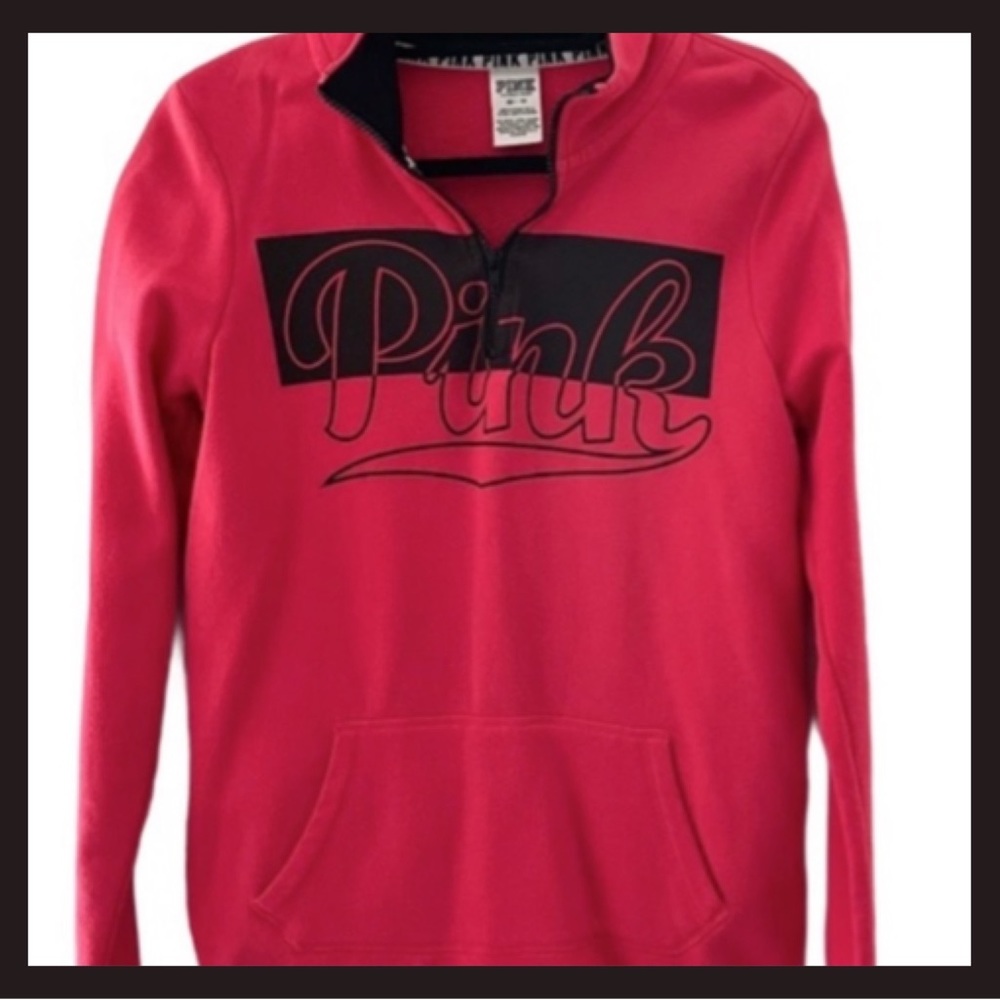 Victoria Secret Pink Quarter Zip Pullover Top
